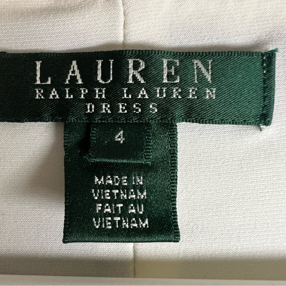 LAUREN RALPH LAUREN SLEEVELESS BLUE /IVORY STRIPED WOMENS DRESS WITH BELT -4 P - Picture 7 of 13